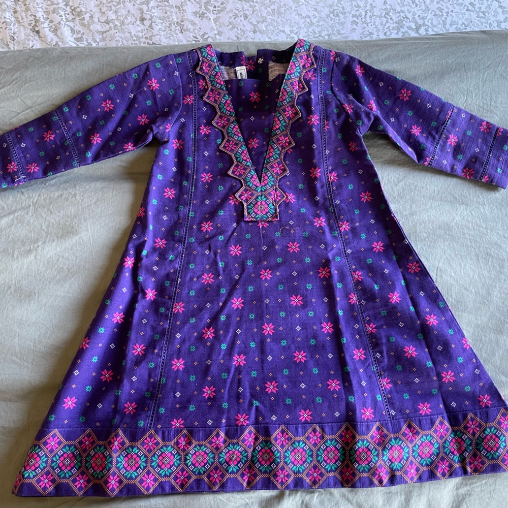 [Minnie Minors] NWOT Girls’ Geometric Print Kurtha Dress